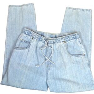 Blassport 14P Light Wash Pull On‎ High Waist Baggy Jeans 80s 90s